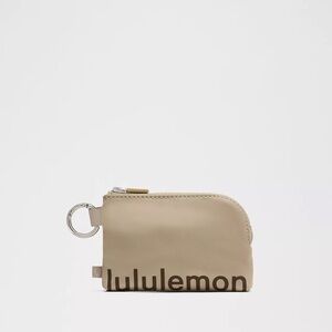 Lululemon Clippable Card Pouch, Beige and Brown Keychain Pouch—NWT